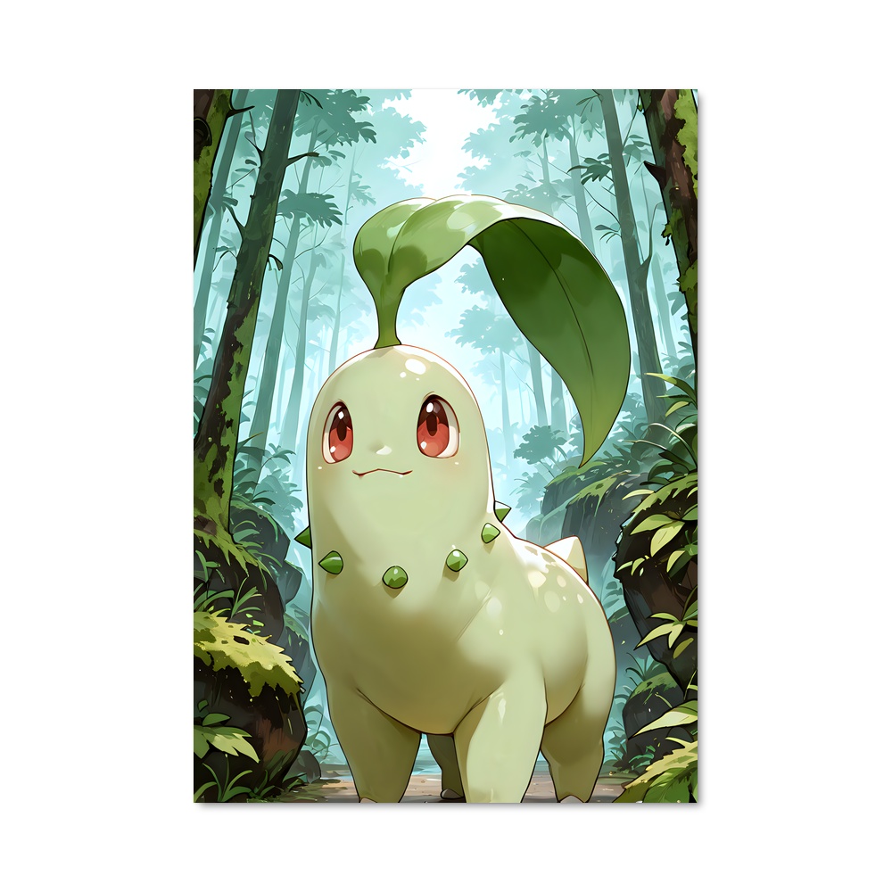 Poster Chikorita Éclatante – affiche Pokemon