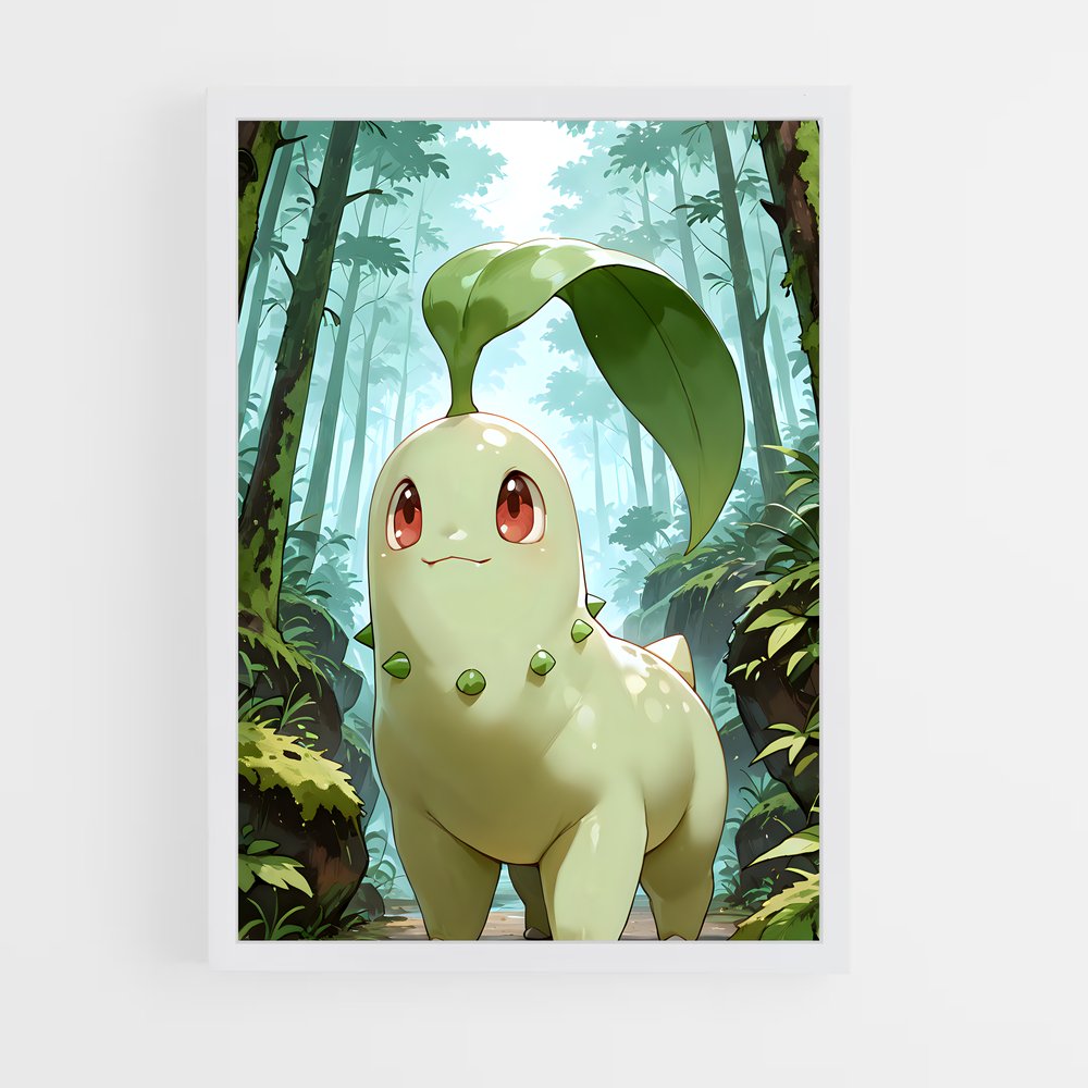 Poster Chikorita Éclatante – affiche Pokemon (vue 3)
