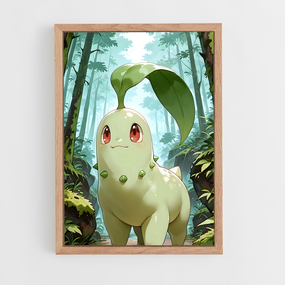 Poster Chikorita Éclatante – affiche Pokemon (vue 4)