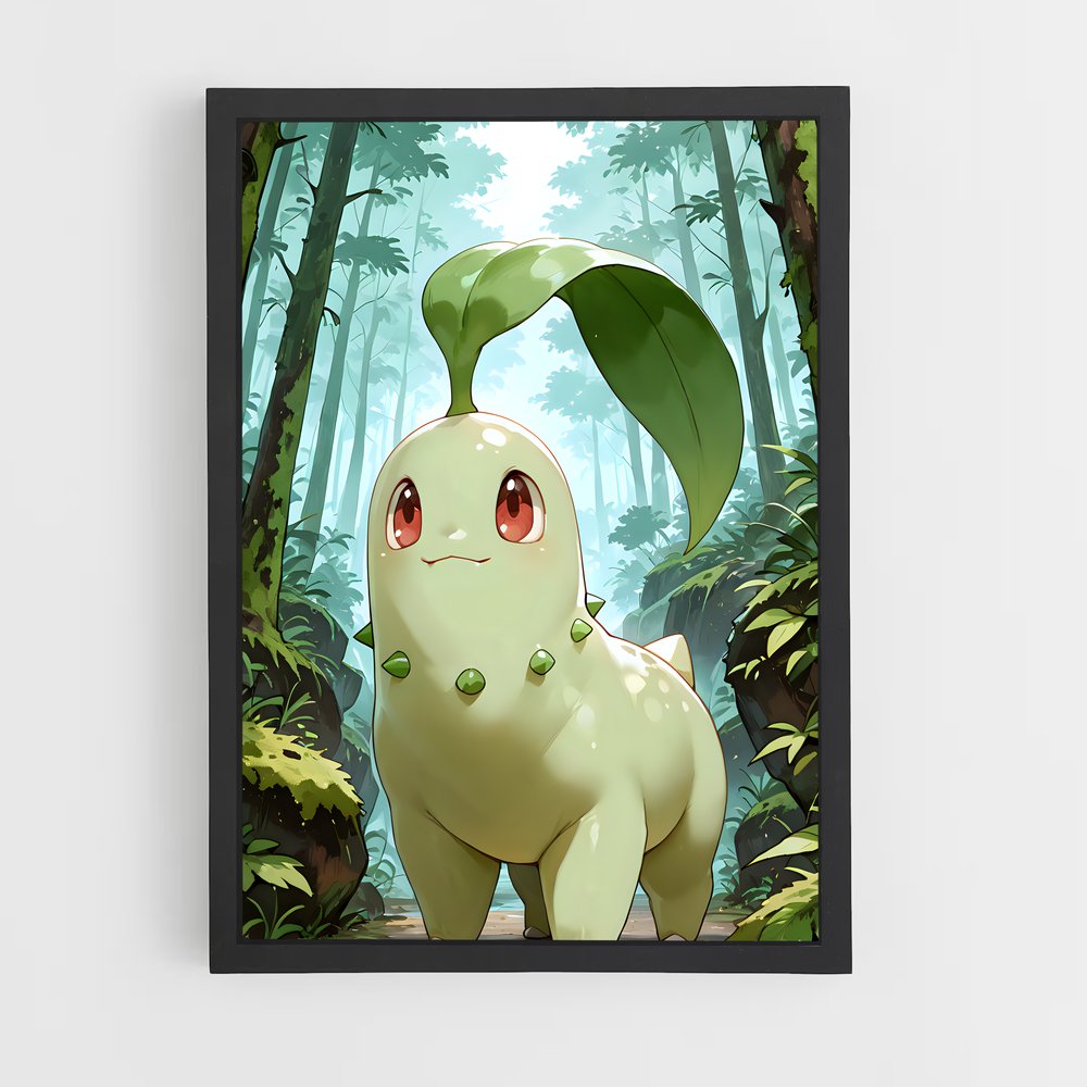 Poster Chikorita Éclatante – affiche Pokemon (vue 2)