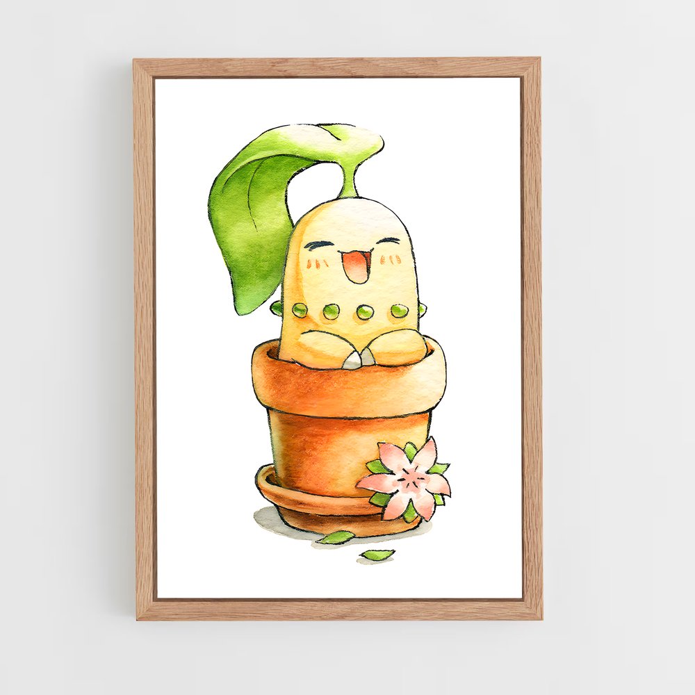 Poster Chikorita Verde – affiche Pokemon (vue 4)