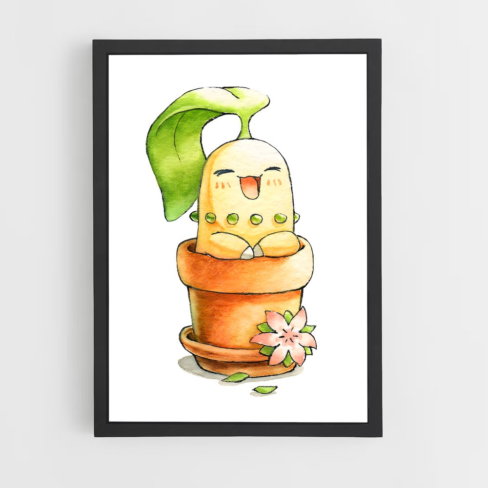 Poster Chikorita Verde – affiche Pokemon (vue 2)