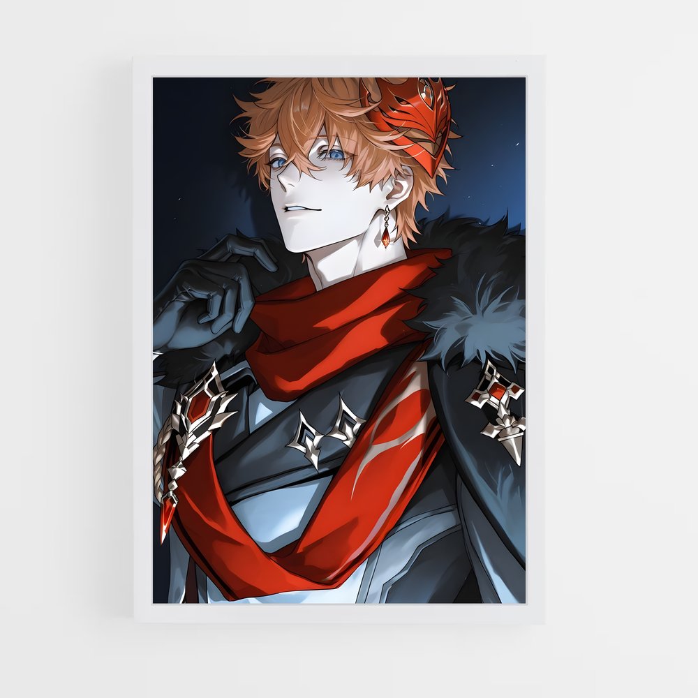 Poster L'Homme au Foulard Roux – affiche Genshin impact (vue 3)