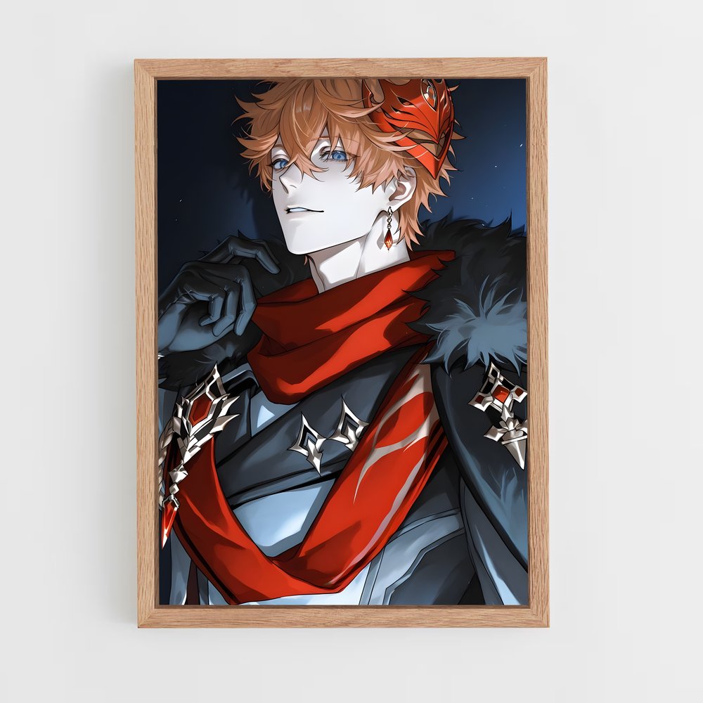Poster L'Homme au Foulard Roux – affiche Genshin impact (vue 4)