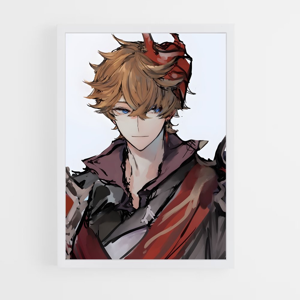 Poster Héros au Caparaçon – affiche Genshin impact (vue 3)