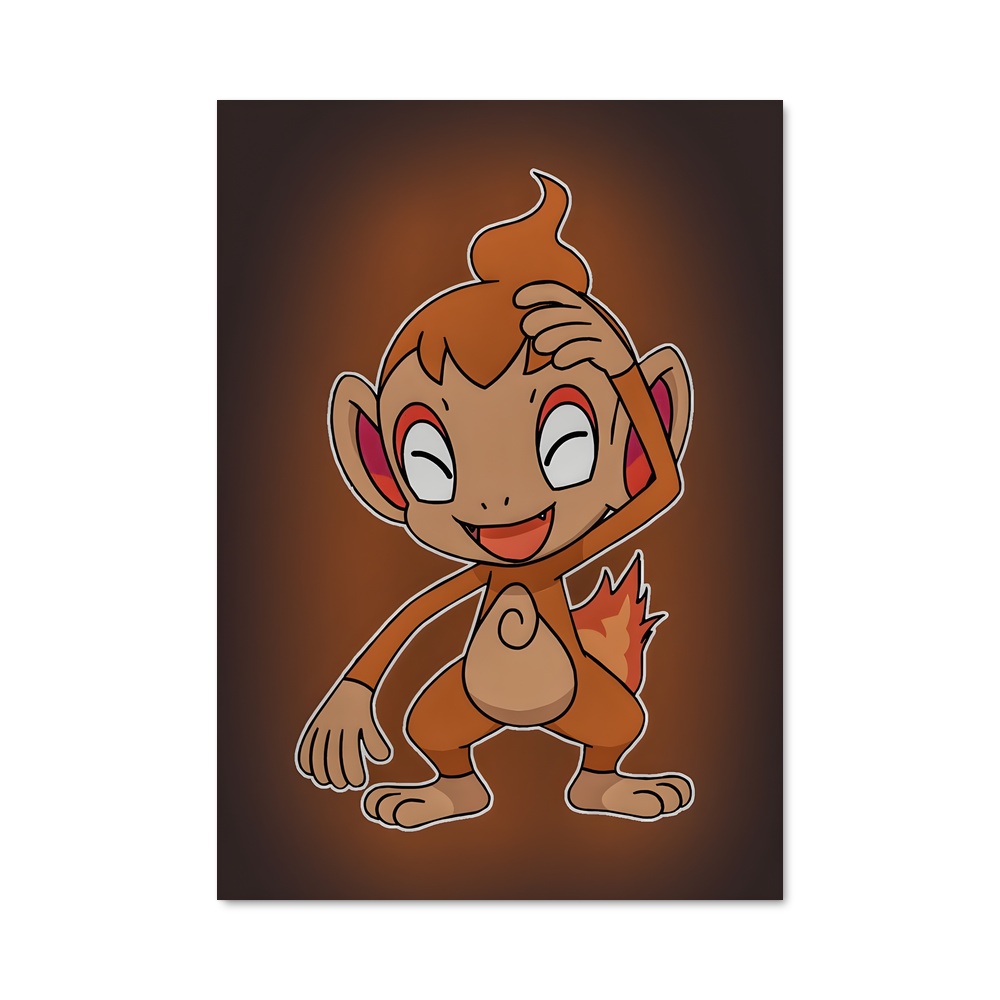 Poster Sourire de Chimchar – affiche Pokemon