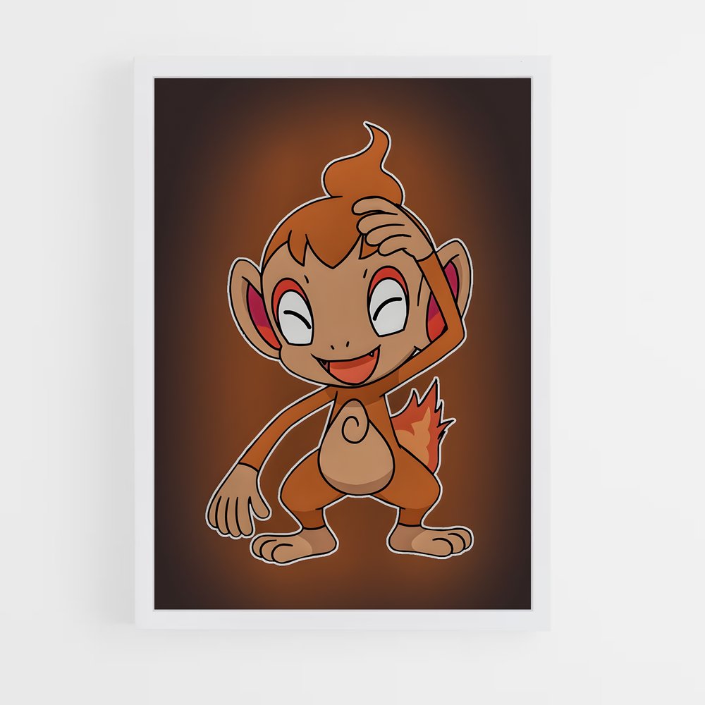 Poster Sourire de Chimchar – affiche Pokemon (vue 3)