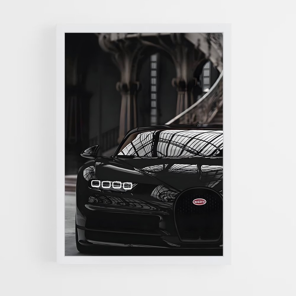 Poster Bugatti Noir (vue 3)