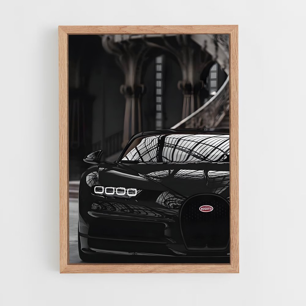Poster Bugatti Noir (vue 4)
