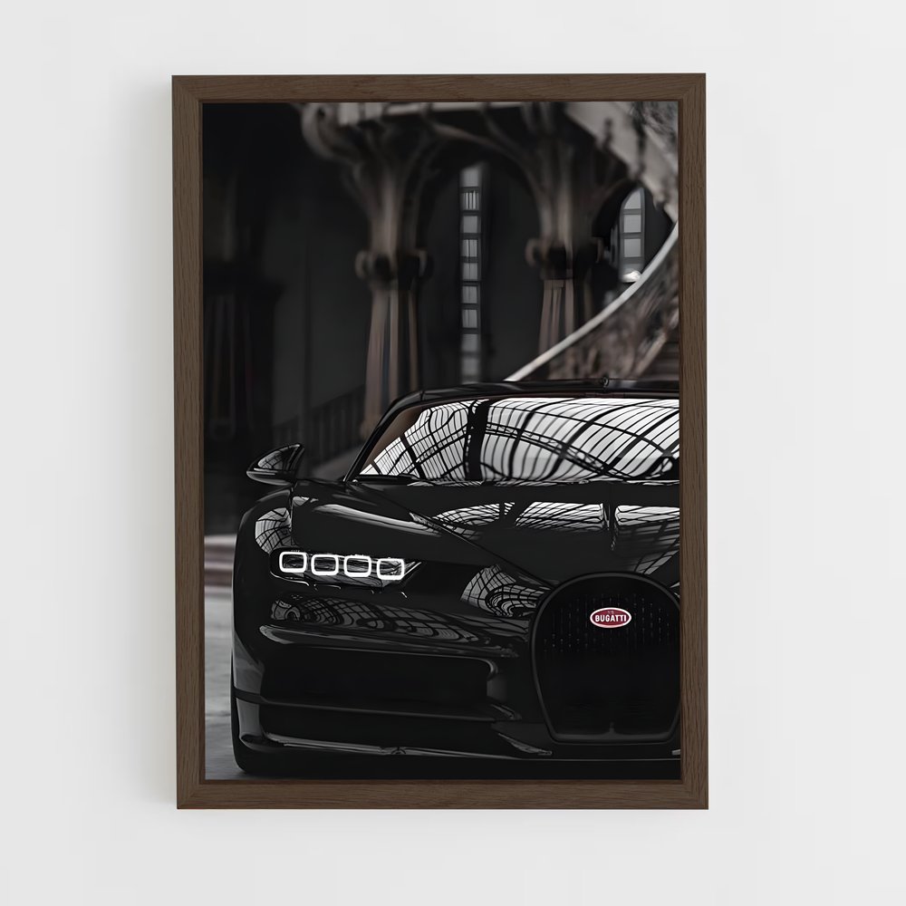 Poster Bugatti Noir (vue 5)