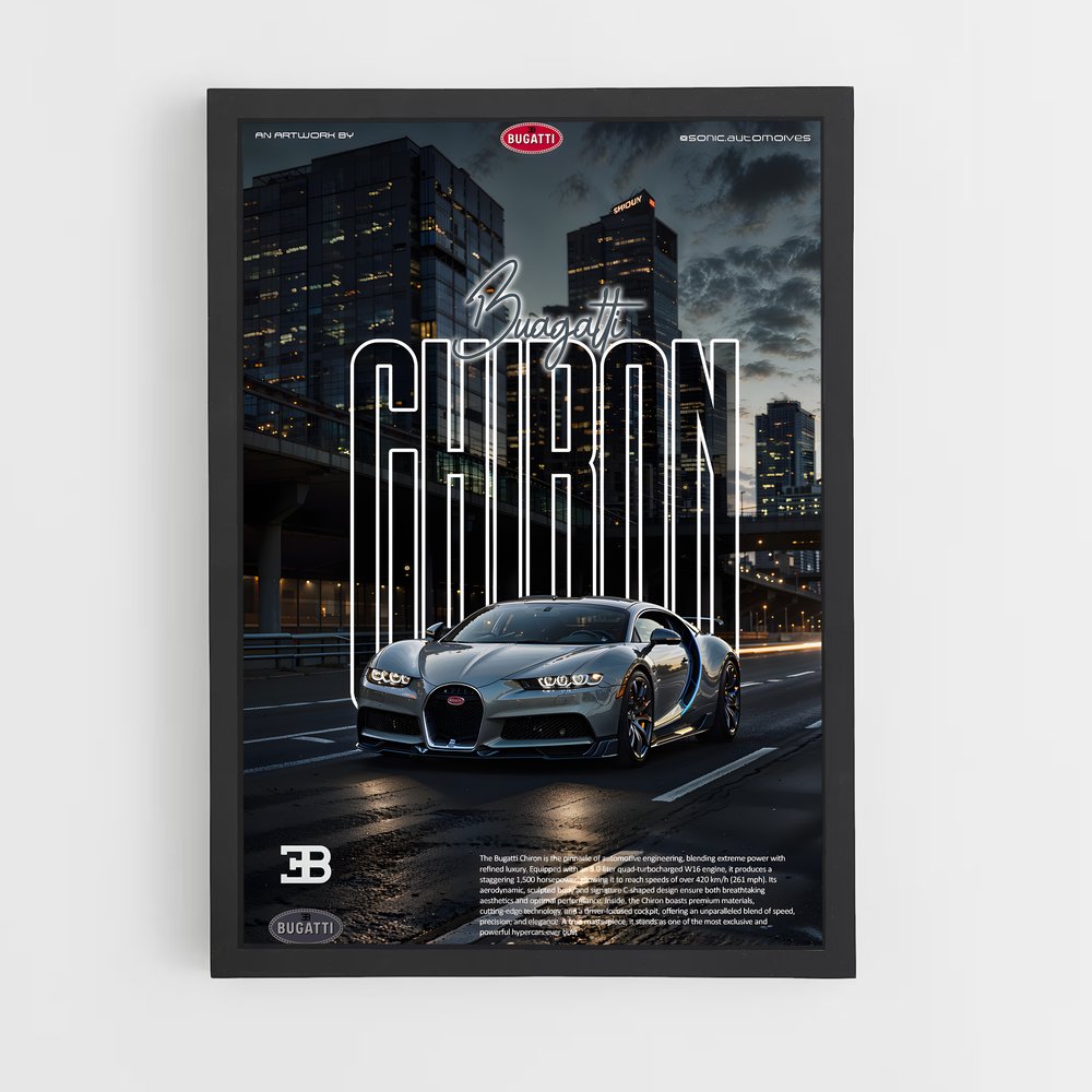 Poster City Drive – affiche Bugatti (vue 2)