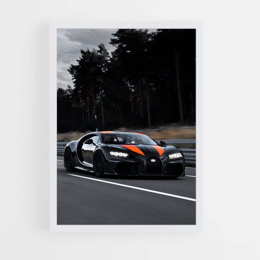 Poster Chiron en Route – affiche Bugatti (vue 3)