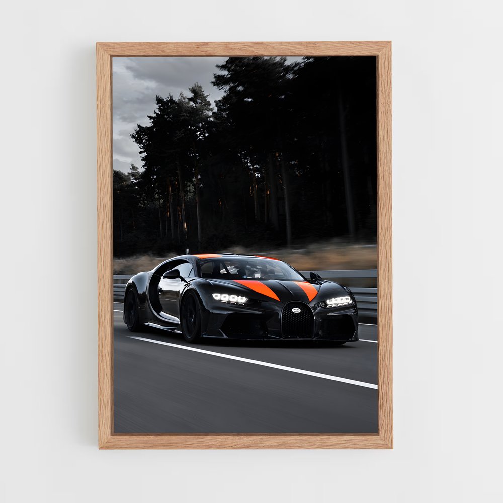 Poster Chiron en Route – affiche Bugatti (vue 4)