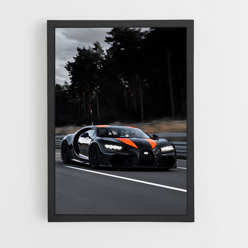Poster Chiron en Route – affiche Bugatti (vue 2)