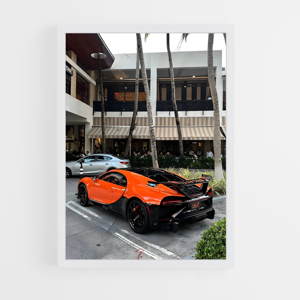 Poster Chiron en Stationnement – affiche Bugatti (vue 3)