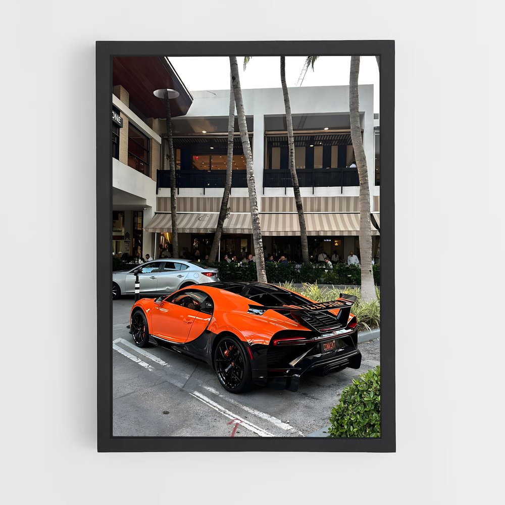 Poster Chiron en Stationnement – affiche Bugatti (vue 2)