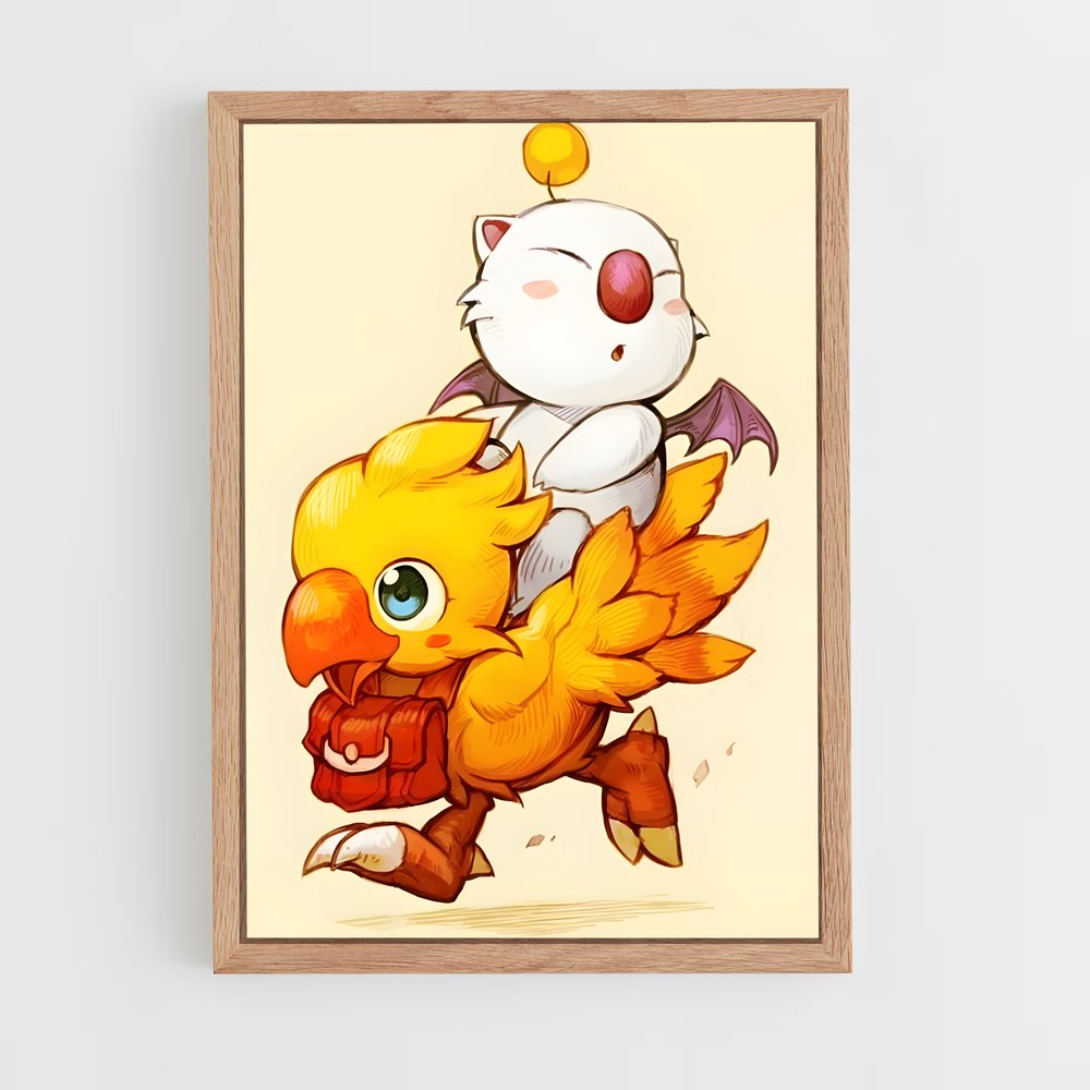 Poster Chocobo Mystique – affiche Final Fantasy (vue 4)