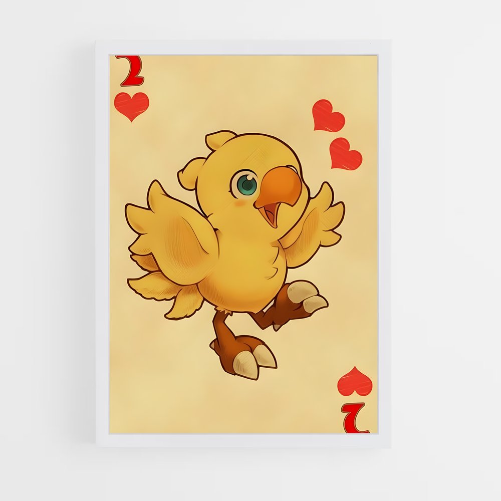 Poster Chocobo Amoureux – affiche Final Fantasy (vue 3)