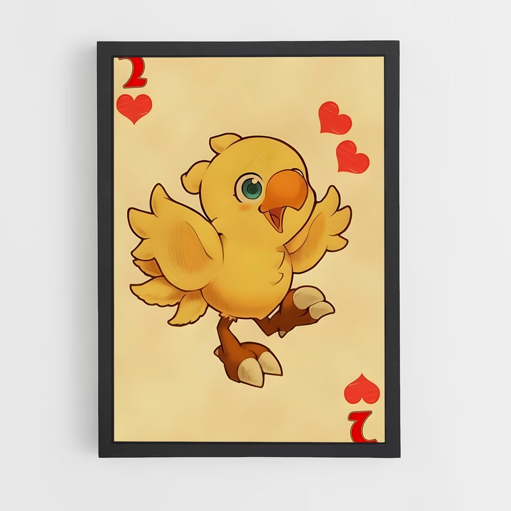Poster Chocobo Amoureux – affiche Final Fantasy (vue 2)