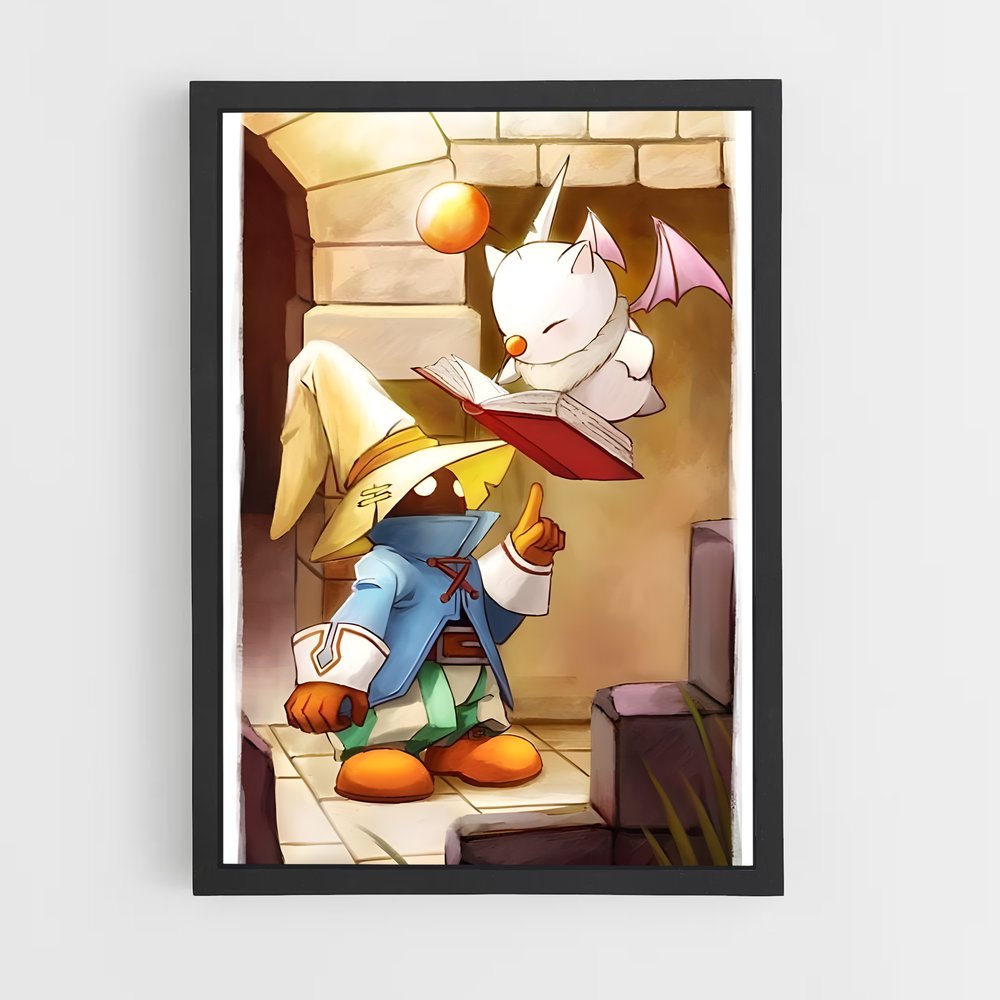 Poster Chocobo et le Compagnon Félin – affiche Final Fantasy (vue 2)