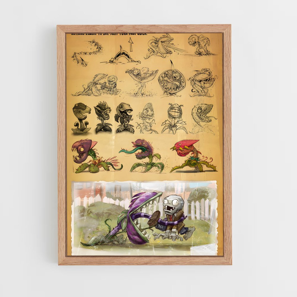 Poster Chompers in Action – affiche Plants vs zombies (vue 4)