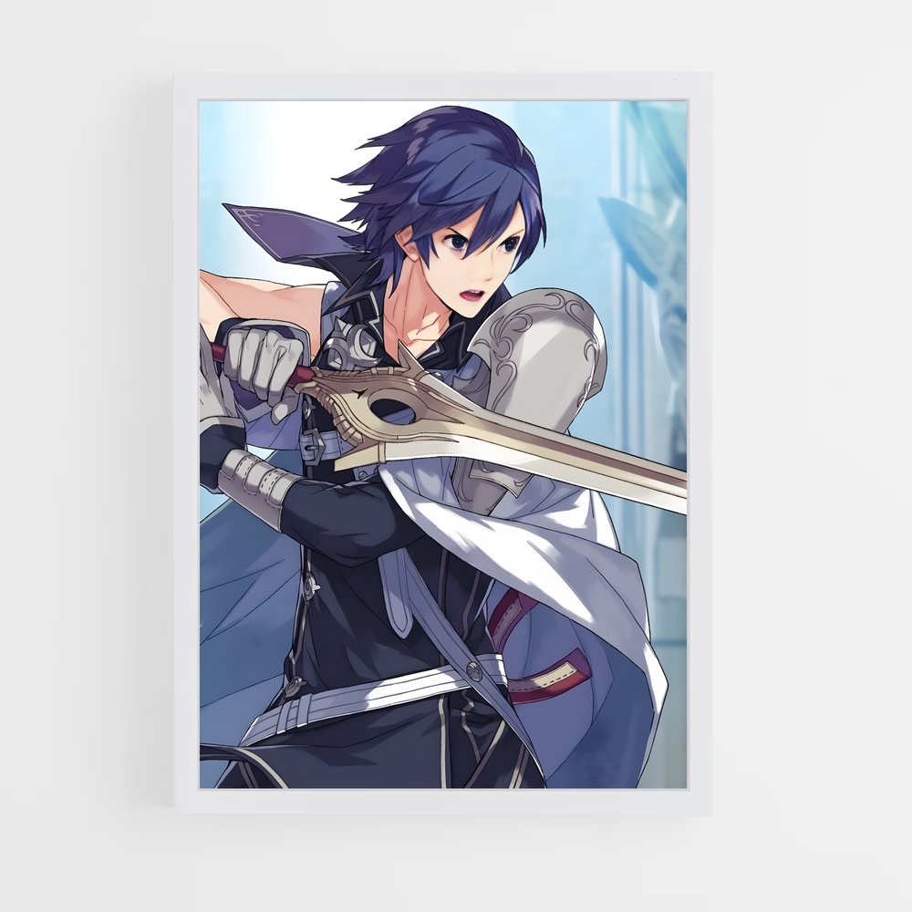 Poster L'Épéiste Énergique – affiche Super Smash Bros (vue 3)