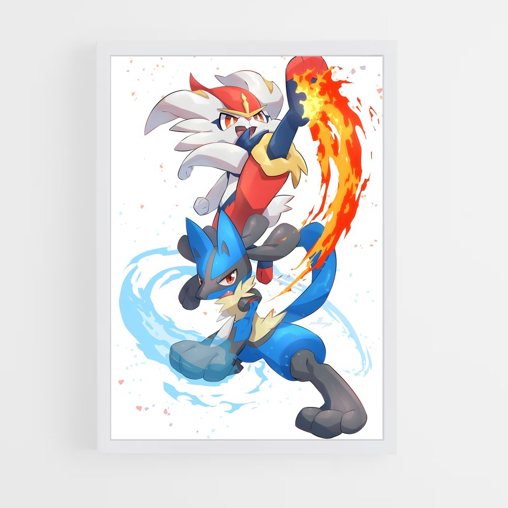 Poster Cinderace duel – affiche Pokemon (vue 3)