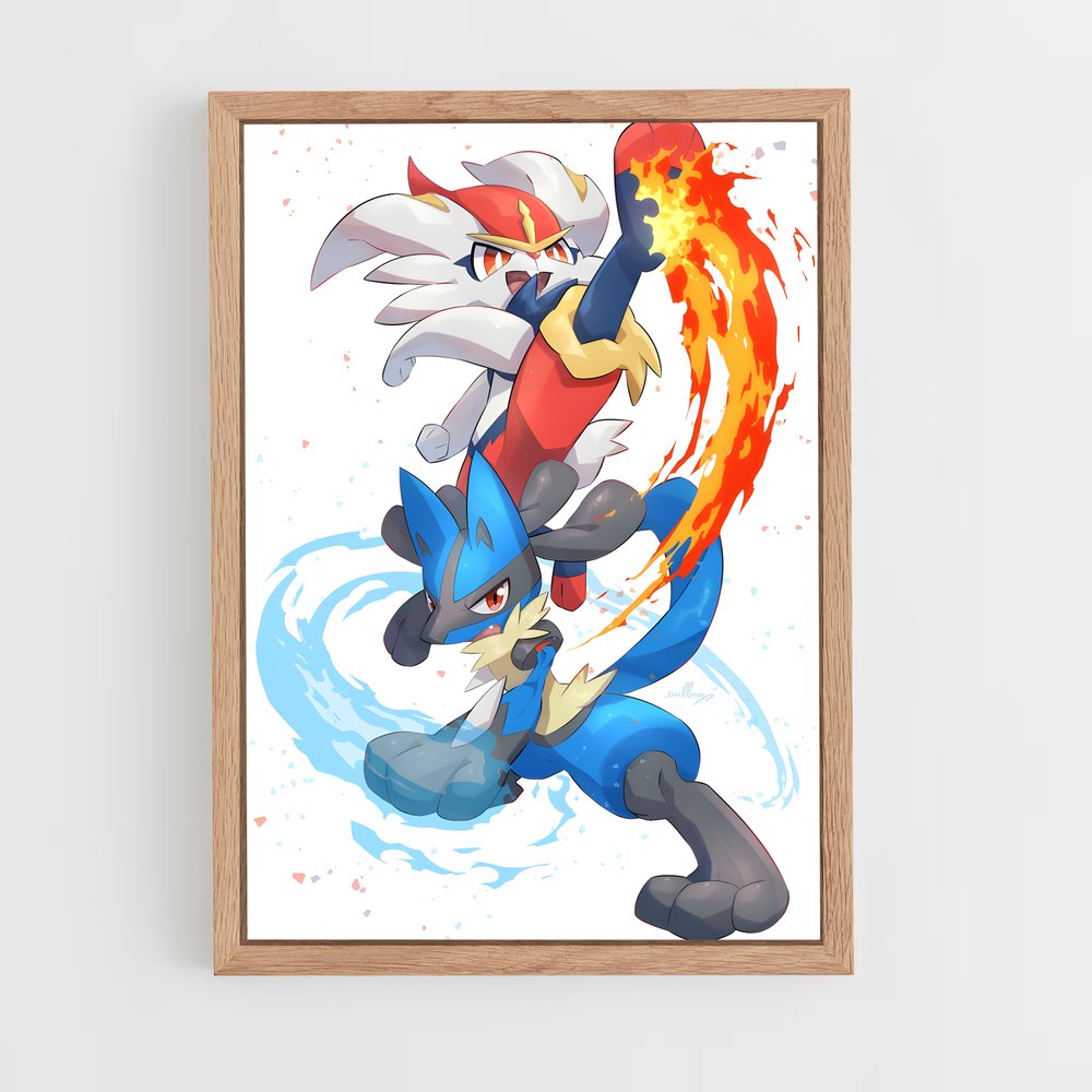 Poster Cinderace duel – affiche Pokemon (vue 4)