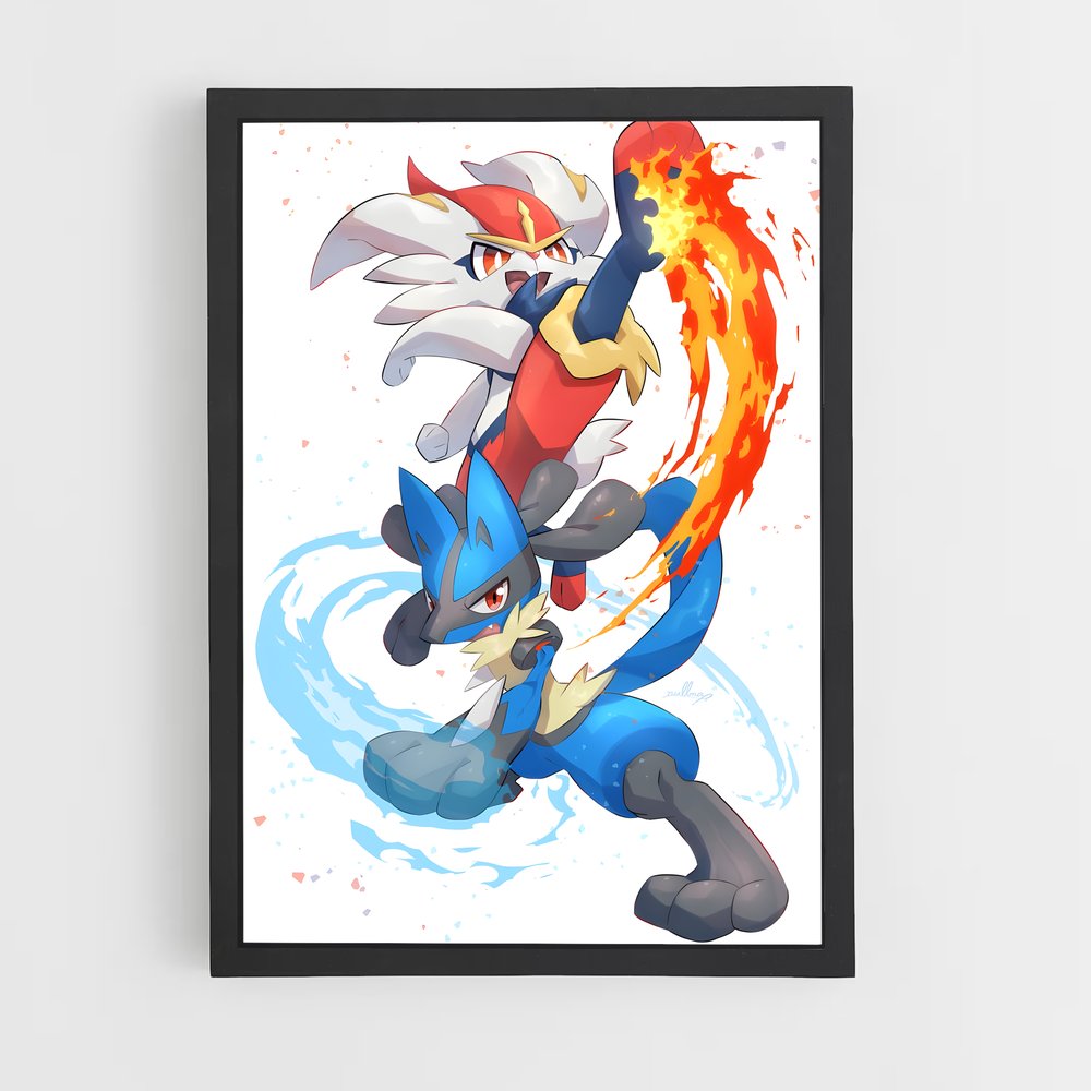 Poster Cinderace duel – affiche Pokemon (vue 2)