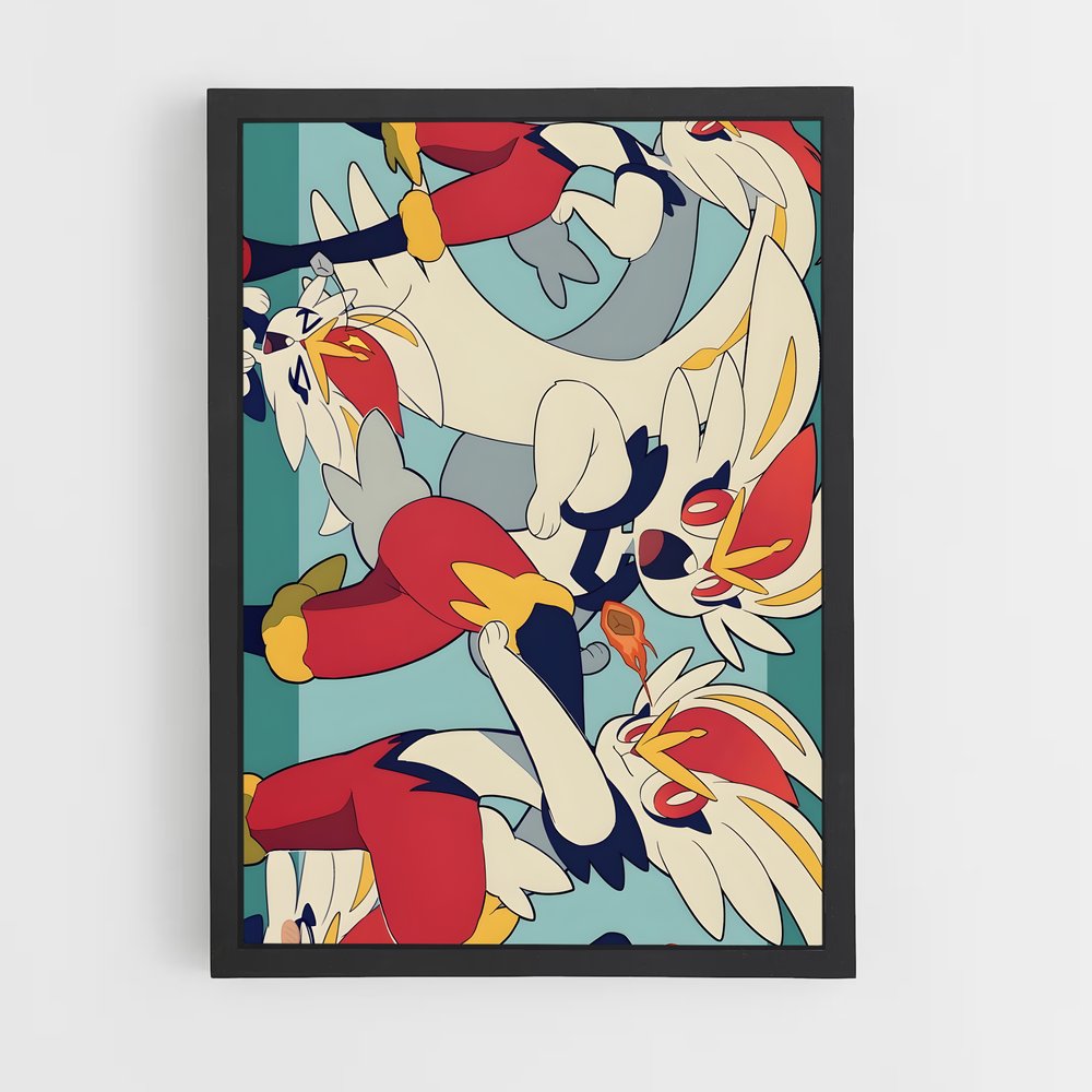 Poster Envol d'Oiseaux – affiche Pokemon (vue 2)