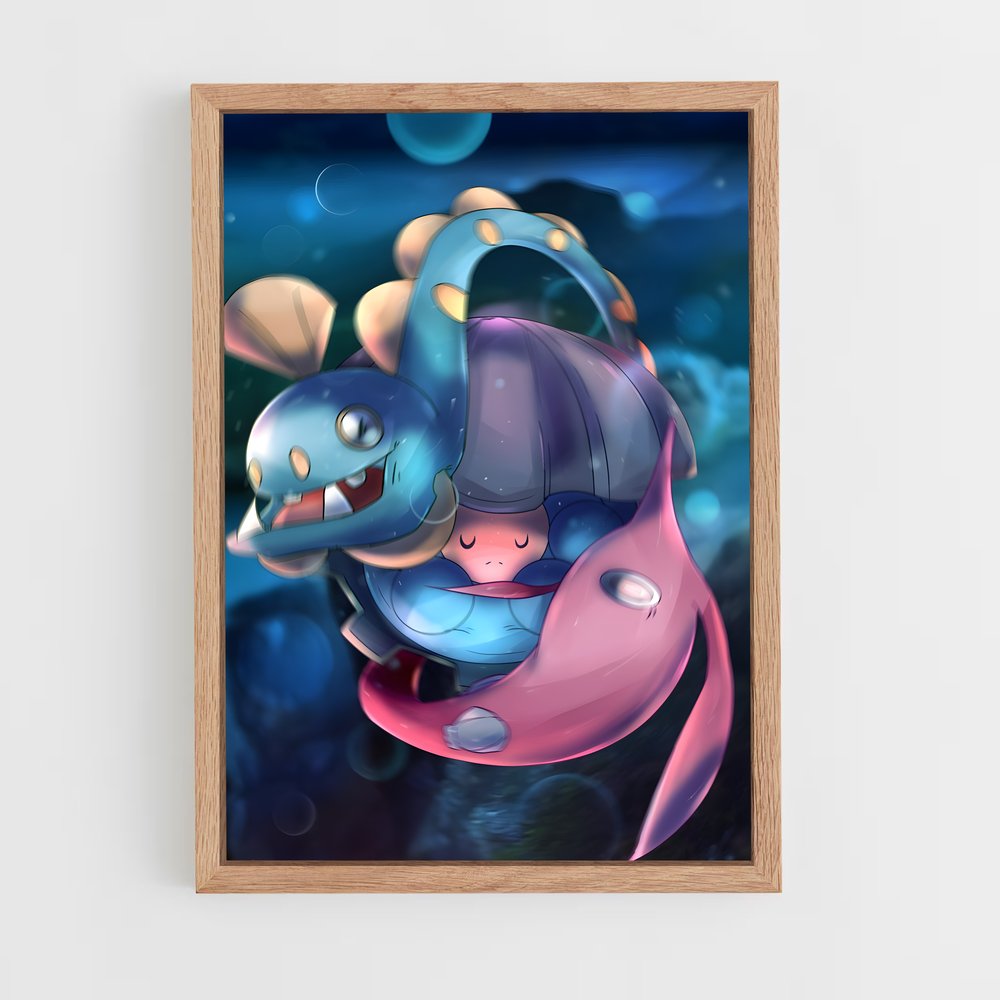 Poster Clamperl Joyeux – affiche Pokemon (vue 4)