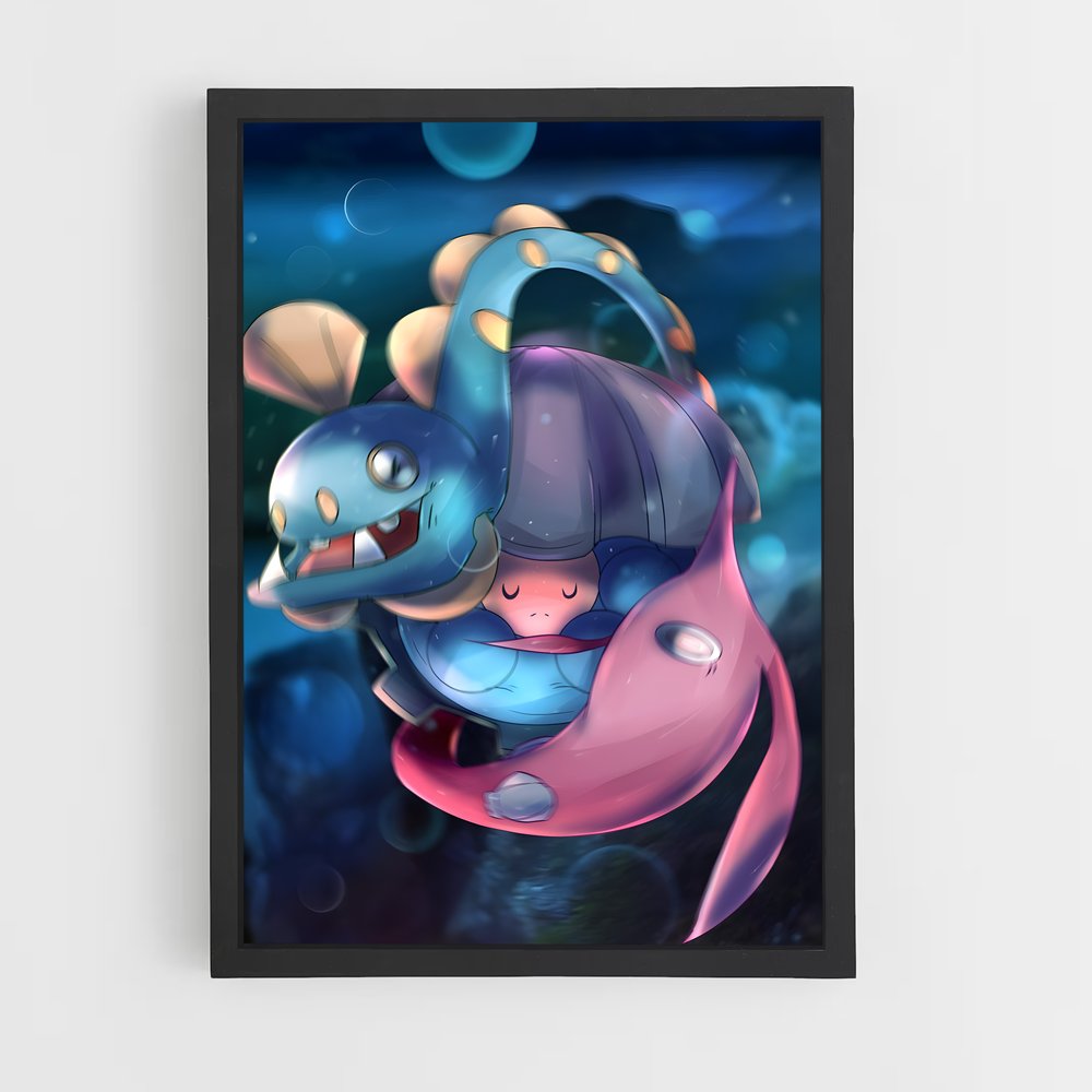 Poster Clamperl Joyeux – affiche Pokemon (vue 2)