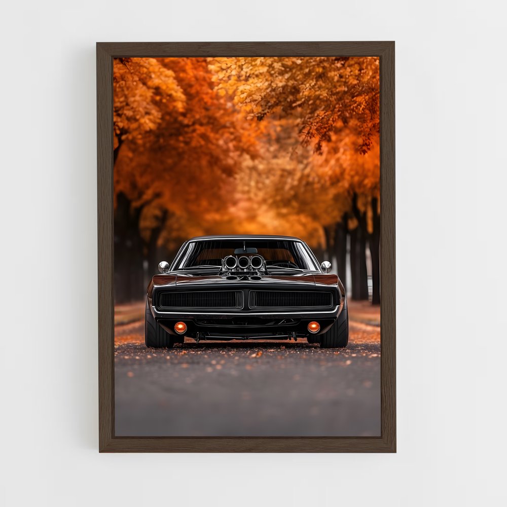 Poster Automne Noir – affiche Voitures Singer (vue 5)