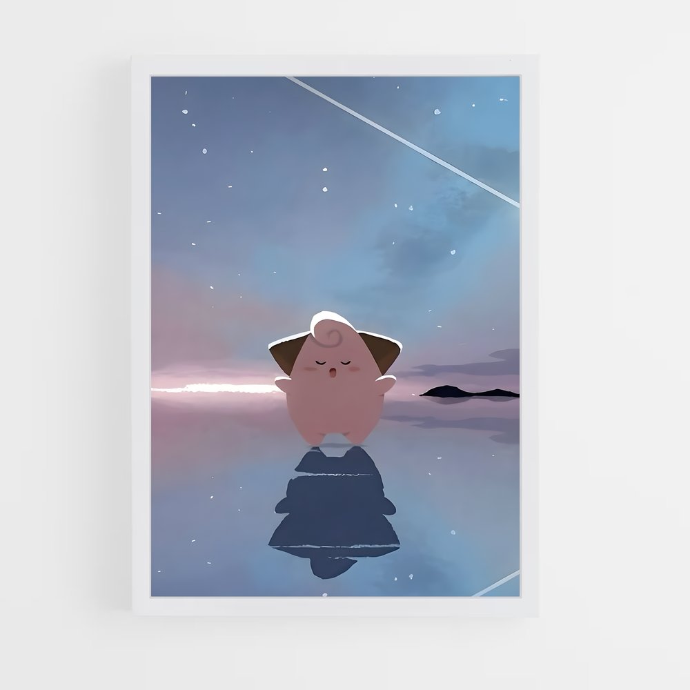 Poster Clefairy en Fête – affiche Pokemon (vue 3)