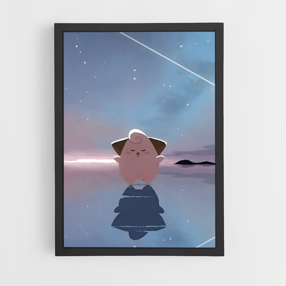 Poster Clefairy en Fête – affiche Pokemon (vue 2)