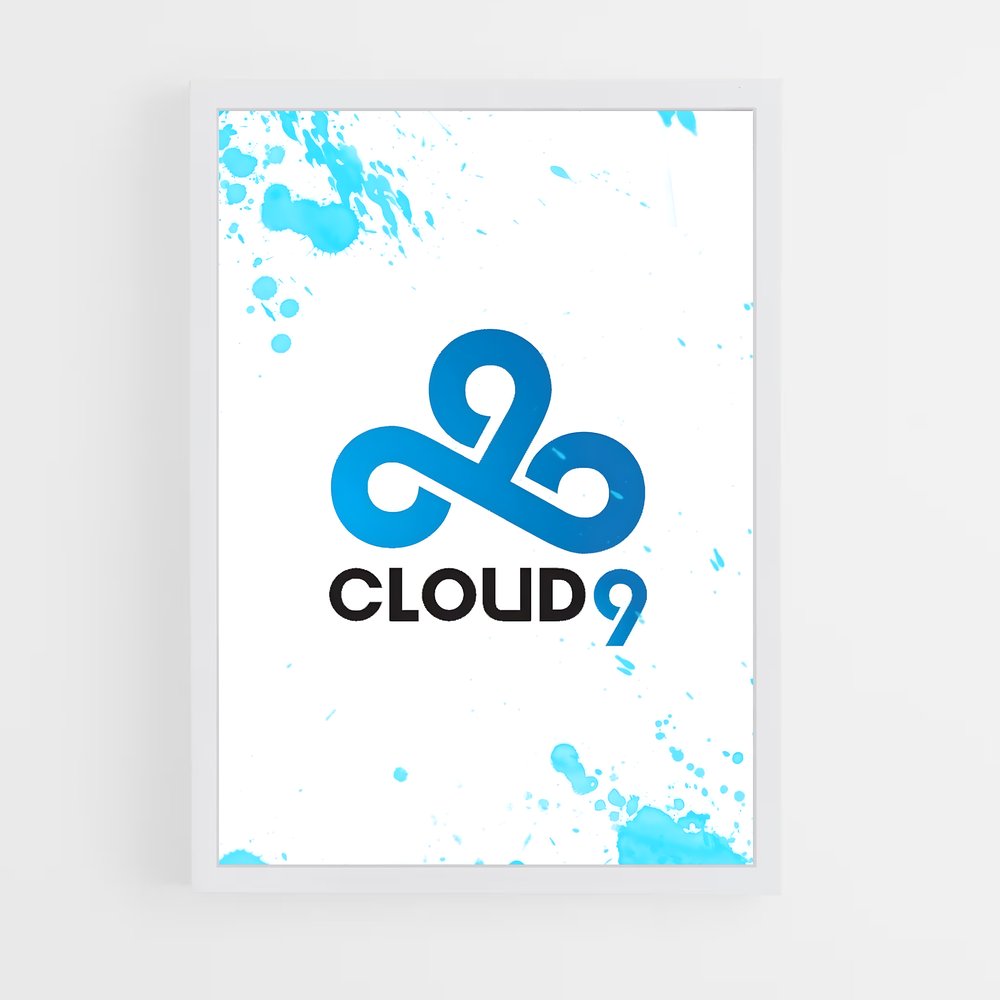 Poster Cloud espace – affiche Esports (vue 3)