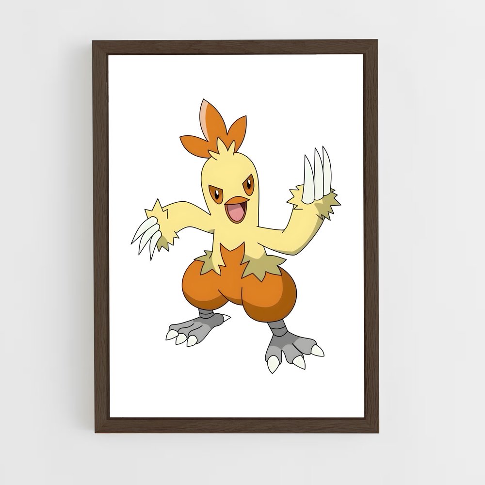 Poster Combusken Joyeux – affiche Pokemon (vue 5)