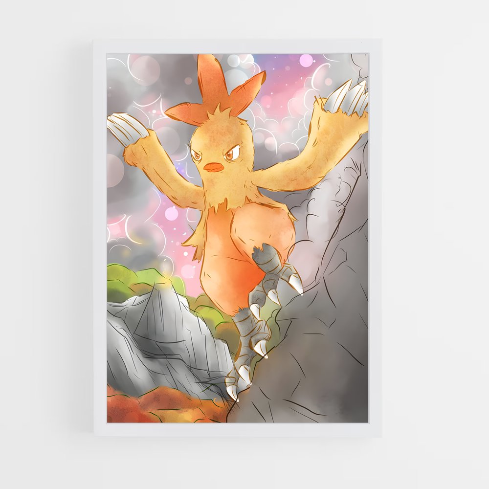 Poster Combusken Évolutif – affiche Pokemon (vue 3)