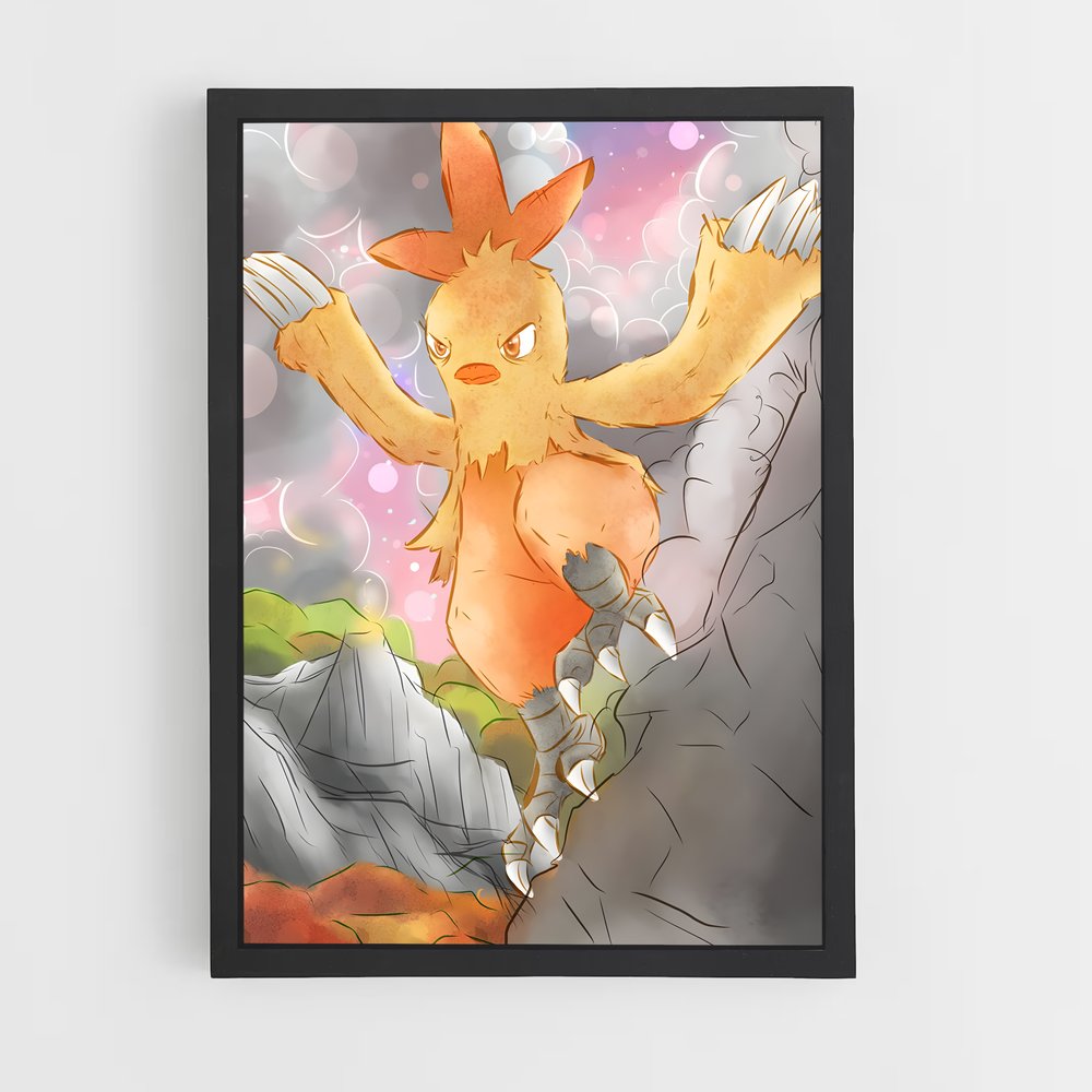 Poster Combusken Évolutif – affiche Pokemon (vue 2)