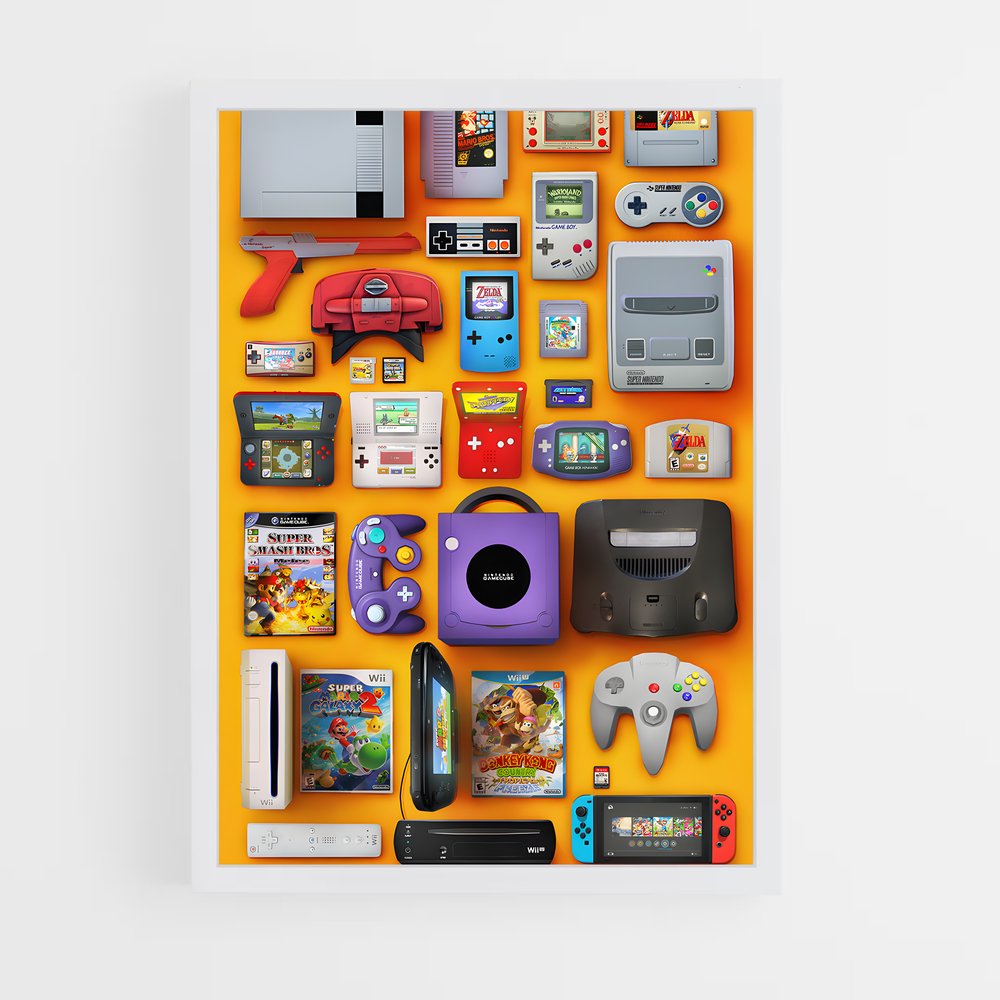 Poster Nintendo Nostalgia – affiche Consoles (vue 3)
