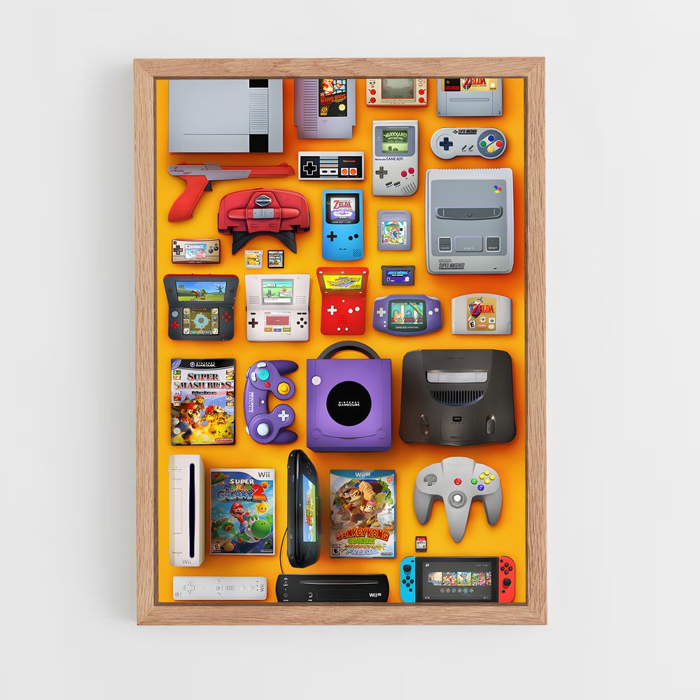 Poster Nintendo Nostalgia – affiche Consoles (vue 4)