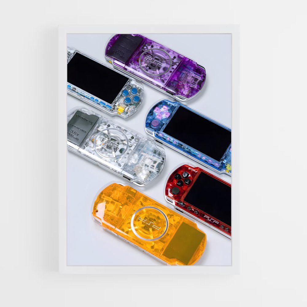 Poster Console Colorée – affiche Consoles (vue 3)