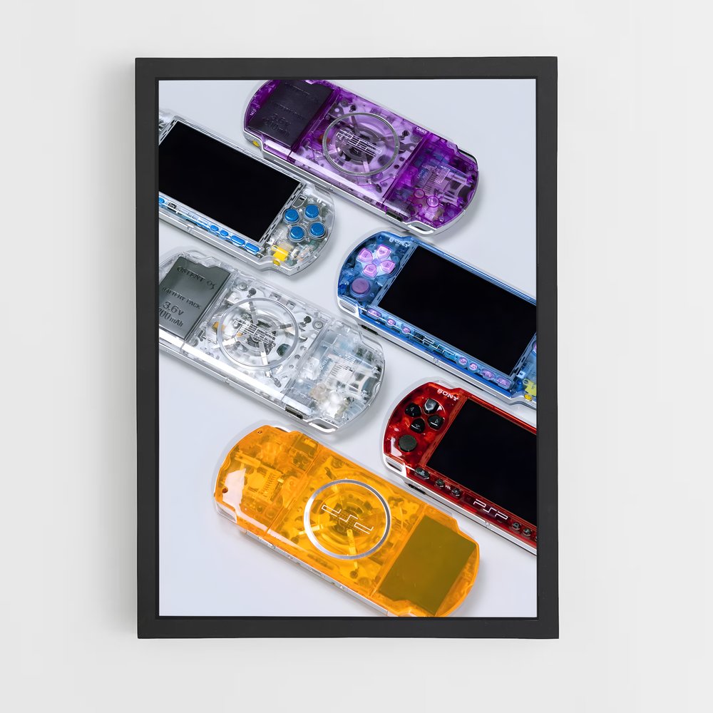 Poster Console Colorée – affiche Consoles (vue 2)