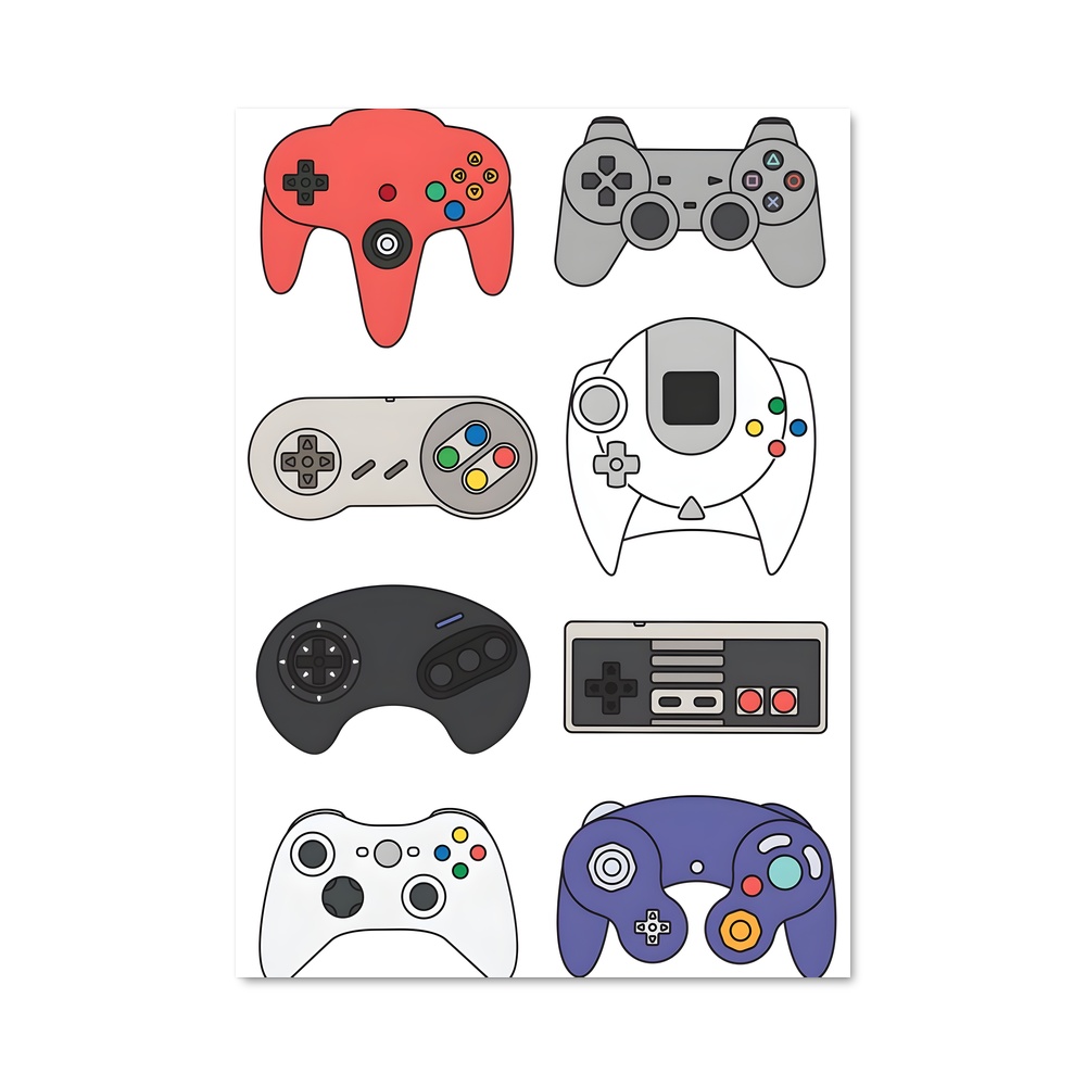 Poster Manette Mania – affiche Consoles