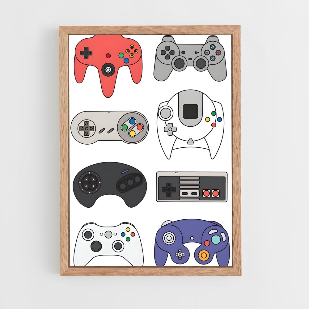 Poster Manette Mania – affiche Consoles (vue 4)