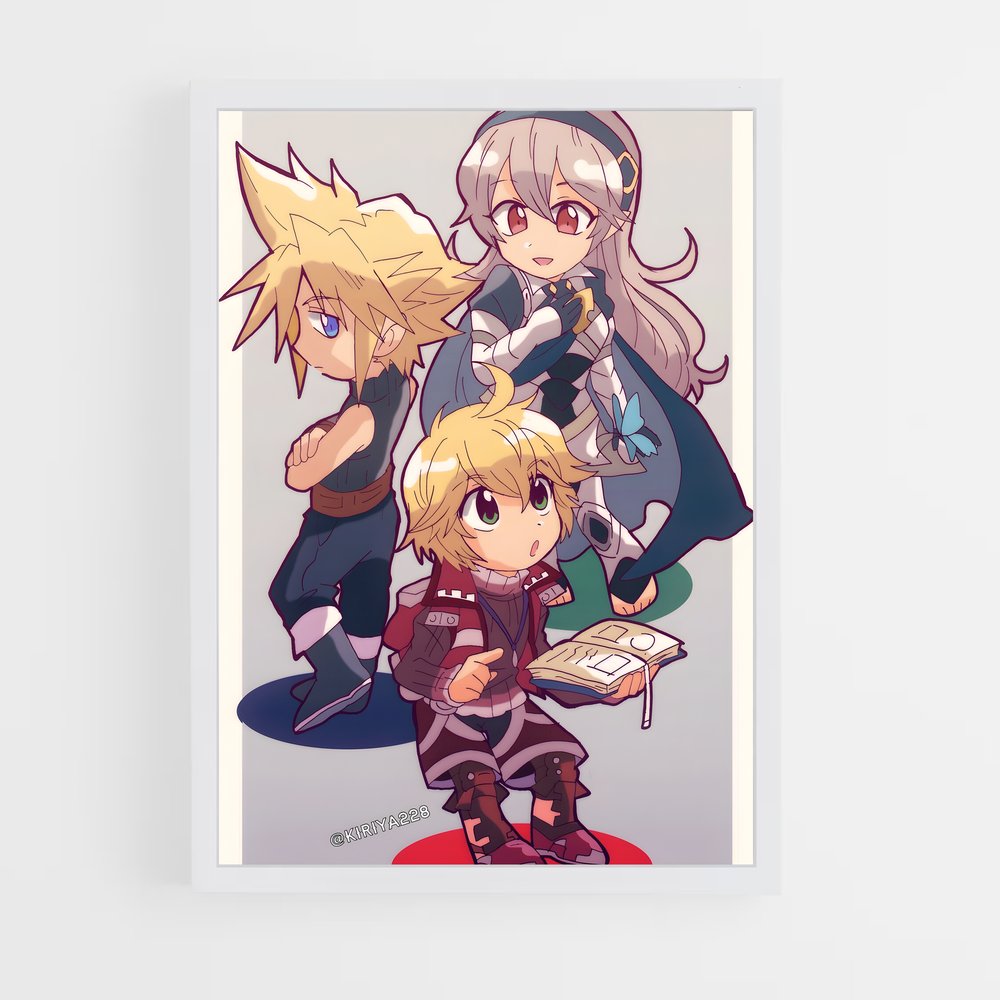 Poster Les Héros de Corrin – affiche Super Smash Bros (vue 3)