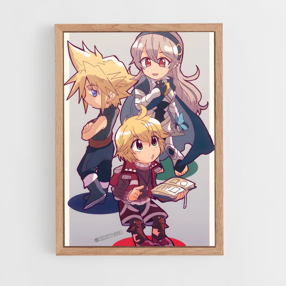 Poster Les Héros de Corrin – affiche Super Smash Bros (vue 4)
