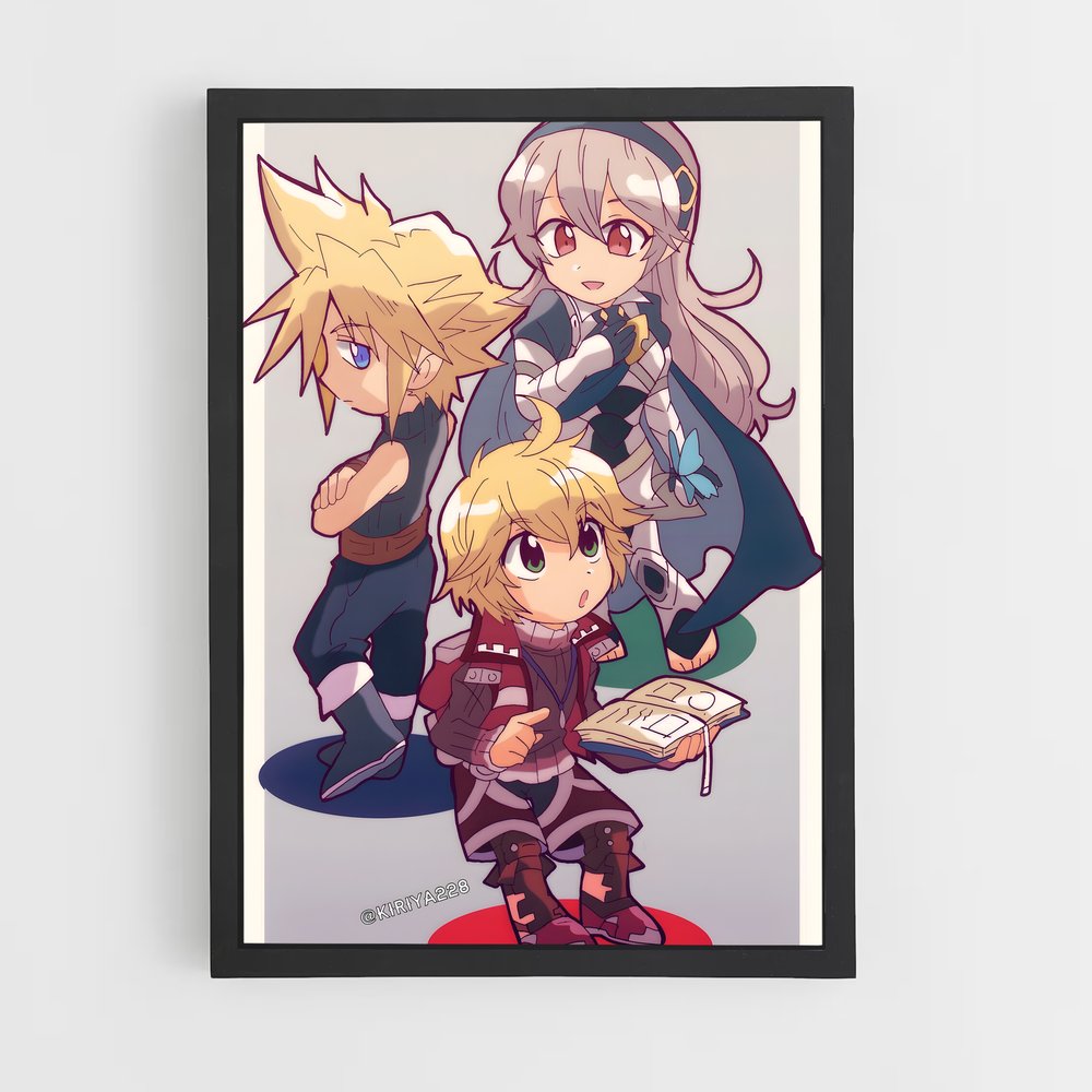 Poster Les Héros de Corrin – affiche Super Smash Bros (vue 2)