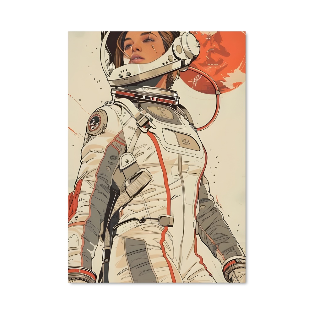 Poster Cosmonautes Étoilés – affiche Espace rétro