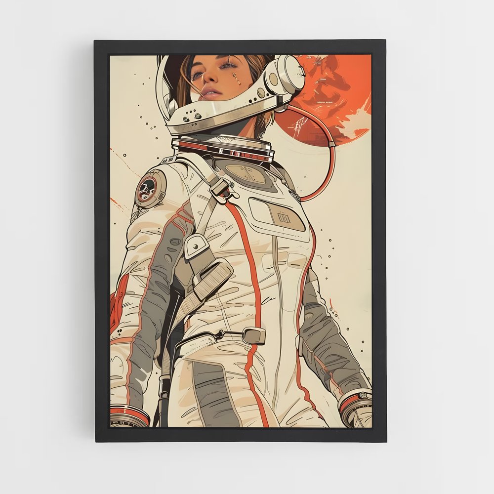 Poster Cosmonautes Étoilés – affiche Espace rétro (vue 2)
